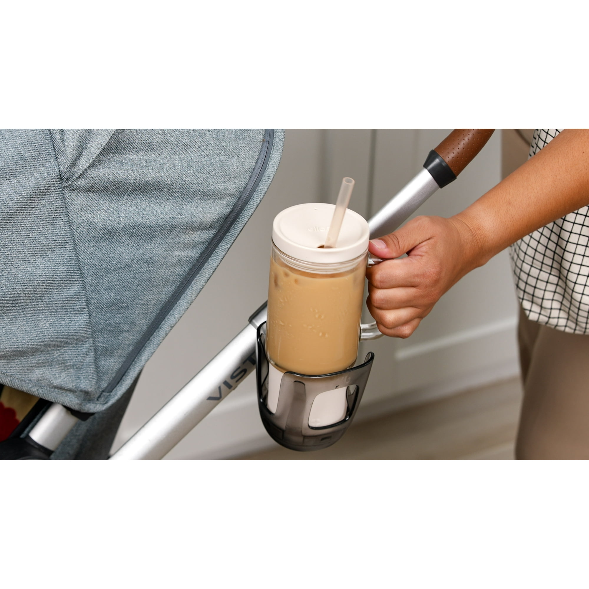 Ello Nova 18 oz Glass Mug with Straw