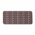 thumbnail image 1 of Floral Computer Mouse Pad, Slavic Floral Motifs Typical Eastern European Folk Look, Rectangle Non-Slip Rubber Mousepad X-Large, 35" x 15" Gaming Size, Pale Pink Khaki, by Ambesonne, 1 of 2