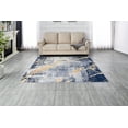 thumbnail image 2 of Amazing Rugs, LLC. "Zara Contemporary" Washable Super Soft Area Rug with Abstract Design Blue/Yellow/Grey 2' x 3' Abstract 0.76 - 1 inch Stain, 2 of 10