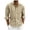 Khaki, variant on Ymyiu Short Sleeve Shirts for Men Men's Linen Blend Short Sleeve Shirt Vintage Beach Button Down Resort Vacation Casual Shirts Size M(White, M)