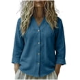 thumbnail image 2 of Neewe Womens Long Sleeve Shirts Casual Summer Fashion Ladie Tops Loose Fit Spring Lightweight Clothes Beach Vacation, 2 of 5