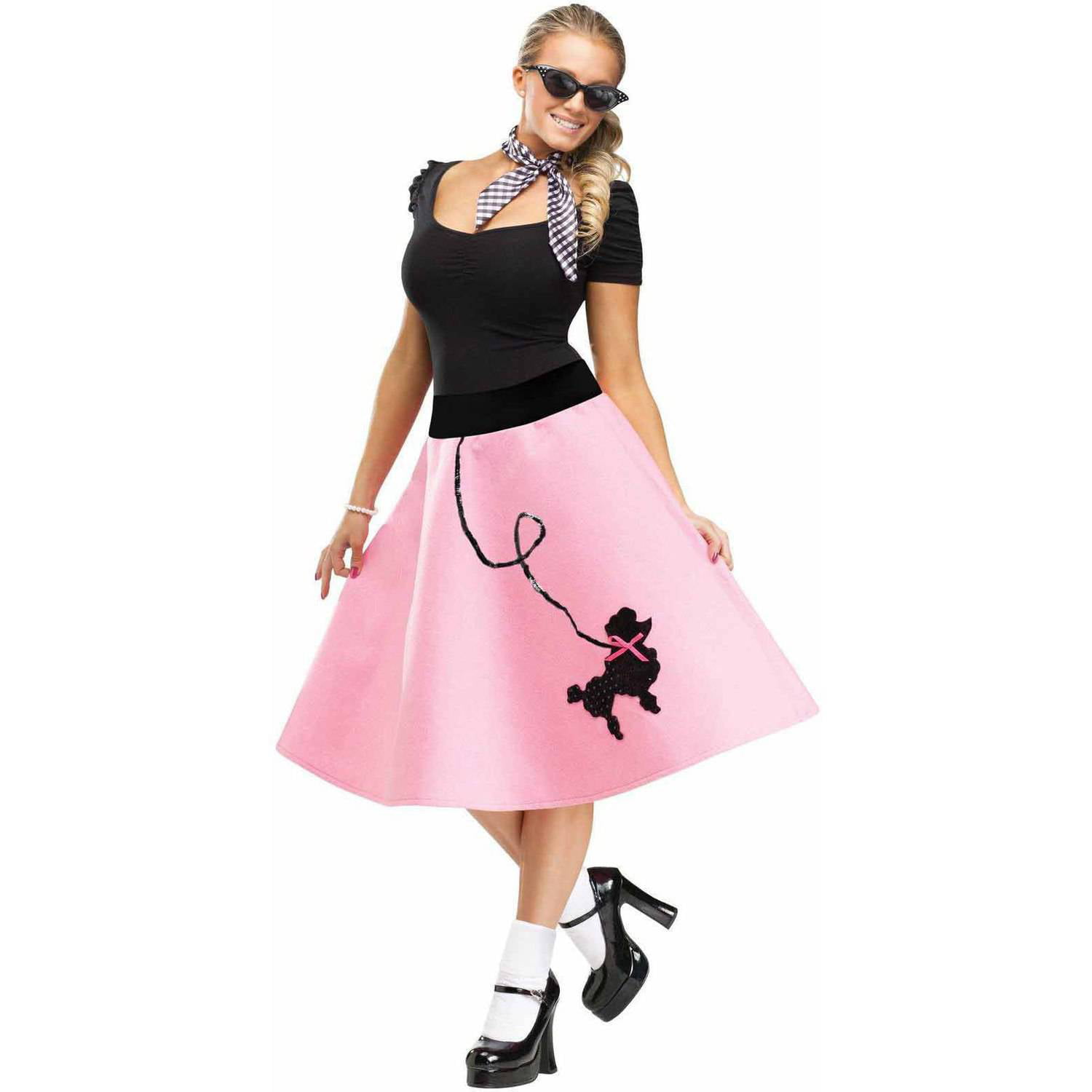 Adult Poodle Skirt Women's Adult Halloween Costume - Walmart.com