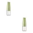 thumbnail image 4 of Yuarrent Botella de aceite de vidrio PP Desmontable Lavable Sellado Inodoro Boca ancha Dispensador de cocina Contenedor Accesorios Verde Verde 2Conjunto, 4 of 6