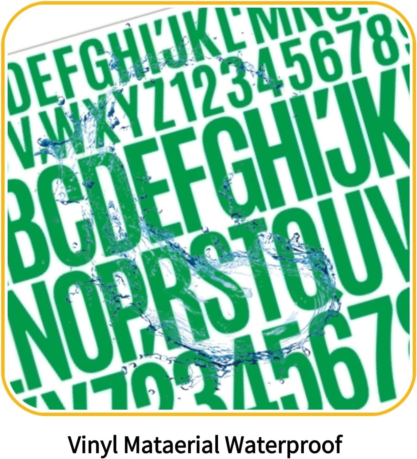 10 Sheets 780 Pcs Vinyl Letter & Number Stickers - Waterproof, Self-Adhesive for Mailbox, Door, Windows, Cars, Boats, Addressr (Green, 1in&2in)