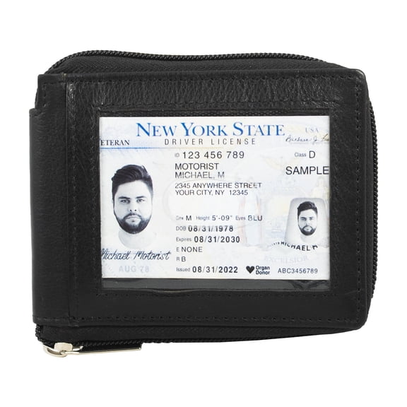 Genuine Leather Bifold Wallet For Men, Wallet with RFID Blocking (Black)