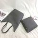 thumbnail image 2 of 2 unids/set bolso de hombro grande de cuero PU para mujer de moda coreana + embrague (gris)-177736.02 Tmvgtek Para estrenar, 2 of 8