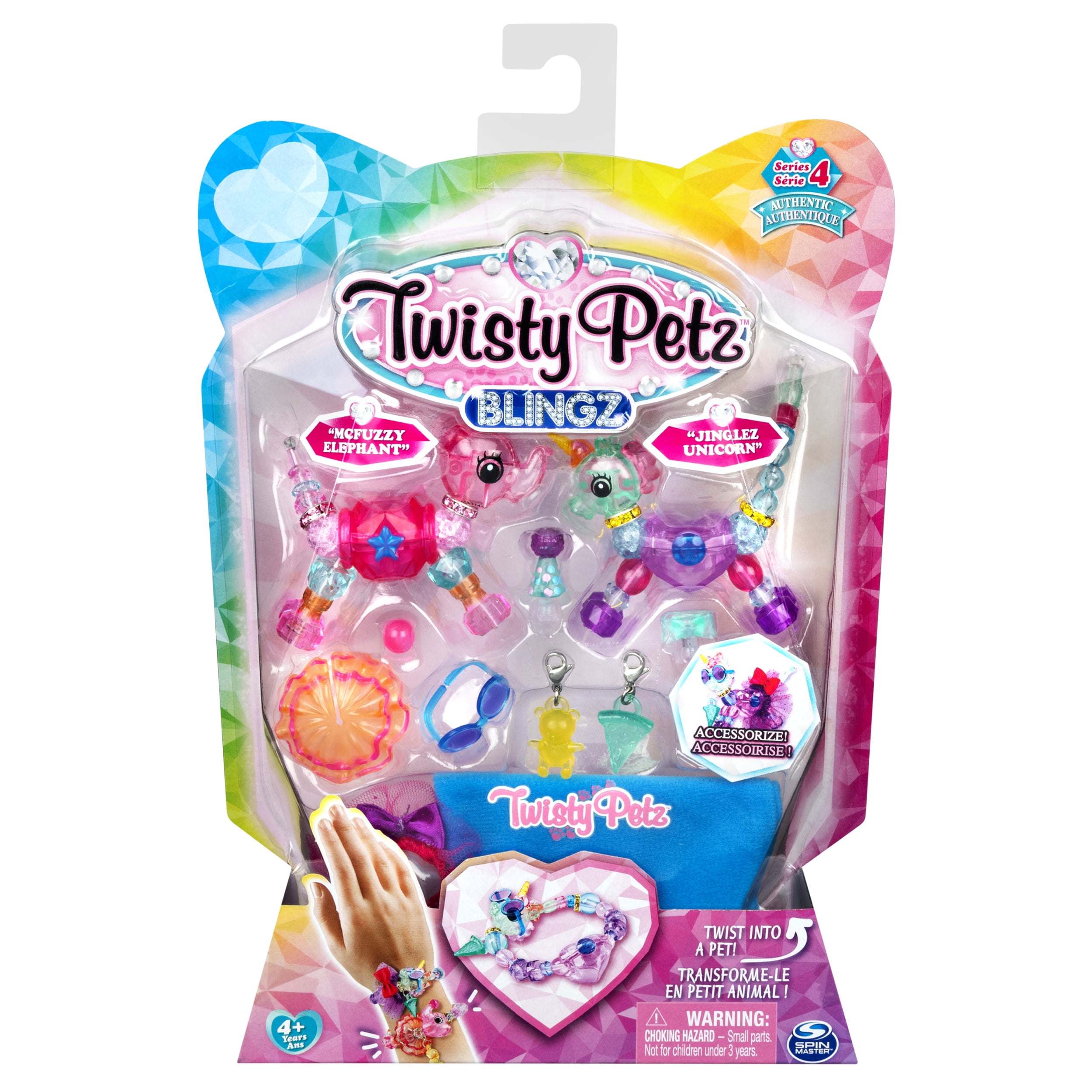 Twisty Petz Series 4 Blingz Starzie Elephant & Jinglez Unicorn Customizable NIB 