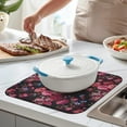 thumbnail image 2 of Pioneer Flower Floral Print Pattern Dish Drying Mat for Kitchen 1 Pack, Ultra Absorbent Microfiber Dishes Drainer Mats,16"x18", 2 of 6