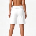 thumbnail image 4 of Dwellite Shorts for Women Low Rise Fold Over Short Wide Leg Yoga Pants Y2K Lounge Palazzo Gauchos Pant White 2XL, 4 of 6