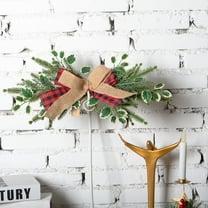 wtgtog Christmas Green Plant Garland, Simulated Plastic Greenery Wall Hanging, Realistic Texture Decor For Lintel Home, Festive Holiday Arrangement, Versatile Indoor Outdoor Accent