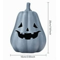 thumbnail image 3 of Black Resin Pumpkin Decoration Large Jack O' Decoration Reusable Carved Plastic Pumpkin Decoration for Thanksgiving Halloween Fall Indoor Outdoor Decor Party Centerpiece, 3 of 6