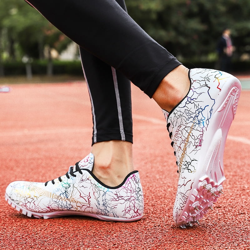 Mens Track and Field Shoes Teenagers Spikes Sneakers Boys Track Race Jumping Professional Running Nail Spikes Shoes
