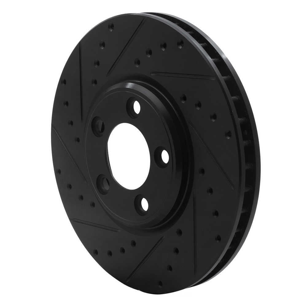 Dynamic Friction Company 633-54044L DFC Brake Rotor - Drilled And Slotted - Black