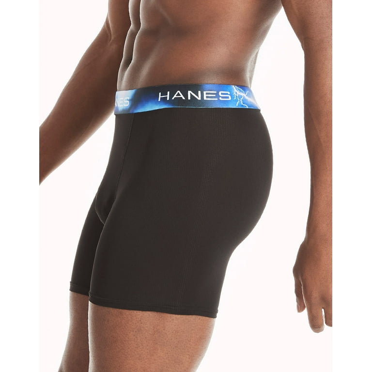 Hanes 3 Pack Men's X-Temp® Active FreshIQ™ Long Leg Boxer Brief