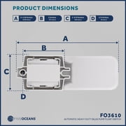 Five Oceans 12-24-32-Volts Automatic Bilge Pump Float Switch, Heavy-Duty Float Switch for Boat Bilge Pump, Mercury Free, 20-Amps Max - FO3610
