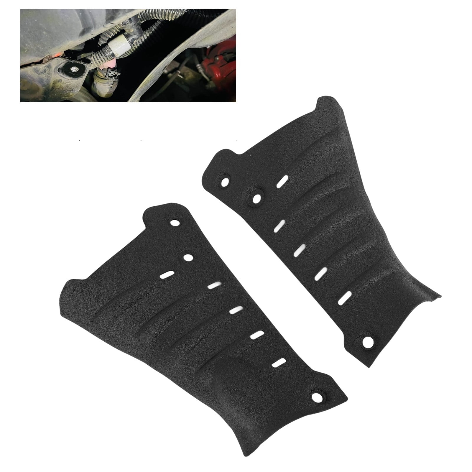 1 Pair of Guard Plates Impact Protection Aluminum Condenser Tube Protection Plate Replacement for Tesla Model Y 21-23