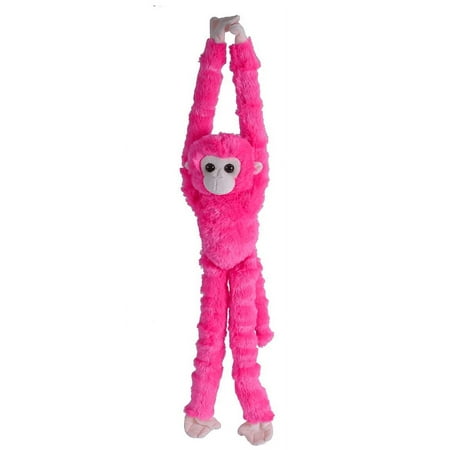 Wild Republic Hanging Plush Monkey Plush, Stuffed Animal, Plush Toy, Gifts for Kids, Pink, 22"