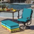 thumbnail image 6 of ARDEN 4-Pack Outdoor Patio Dining Chair Cushion, 20x44, Rain-Proof Seat Pad, Fade-Resistant Outdoor Cushion Lake Blue Leala, 6 of 13