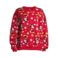thumbnail image 6 of Mickey Mouse Juniors Printed Snowflake Holiday Sweatshirt, 6 of 6