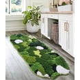 thumbnail image 2 of Alfombra Hifuwan para baño, bonita hoja de musgo verde, antideslizante, 2 of 6