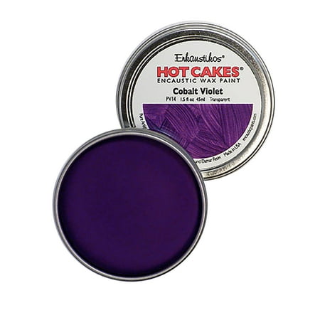 UPC: 0813043011120 | Enkaustikos Hot Cake Encaustic Wax Paint  1.5 oz. Tin  Cobalt Violet