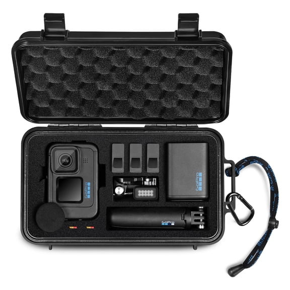 Lekufee Travel Waterproof Hard Case for Gopro Hero 13 / 12 / 11 / 10 / 9, Hero 4K, LIT Hero, Media Mod, and other Accessories(Case & Bag Only)