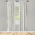thumbnail image 5 of Ambesonne Vintage Window Curtains, Romantic Roses in Bloom, Each 28" W x 63" L, Reseda Green Blue Grey, 5 of 5