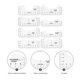 thumbnail image 3 of 8pcs T-shirt Ruler Guide Size Chart T-shirt Guide T-shirt Measuring Tool, 3 of 4