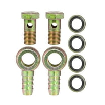 Unique Bargains Banjo Bolt M14x1.5 14mm Banjo Hose Barb Bolt Fittings Adapter with Washers for Motorcycle Car (Set of 2)