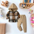 thumbnail image 2 of Toddler Baby Boy Fall Winter Outfit Letter Print Sweatshirt Solid Color Pant Little Dude Baby Fall Winter Clothes Kaprioy, 2 of 5