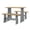 Grey-1, variant on Koby Home Breakfast Nook Dining Set with Power Outlet and Storage Benches, Corner Kitchen Table Set for Small Spaces, White and Black