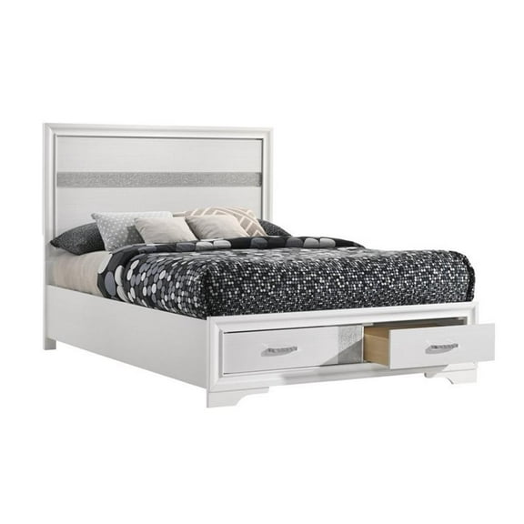 Miranda Full Storage Bed White