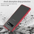 thumbnail image 6 of Case for Samsung Galaxy S10 Thin Shockproof Phone Case PC Back TPU Bumper [Protect from Fingerprint/Shock/Scratch/Slip] Translucent Matte Phone Cover for Samsung Galaxy S10-Red, 6 of 13