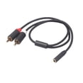 thumbnail image 1 of NARABB Universal 3.5mm Female To 2RCA Male Stereo Audio Adapter Cable 0.4 m, 1 of 1