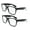 2 x Black, variant on V.W.E. 2 Pairs Deluxe Reading Glasses - Comfortable Stylish Simple Readers Magnification - Anti-Reflective AR Coating