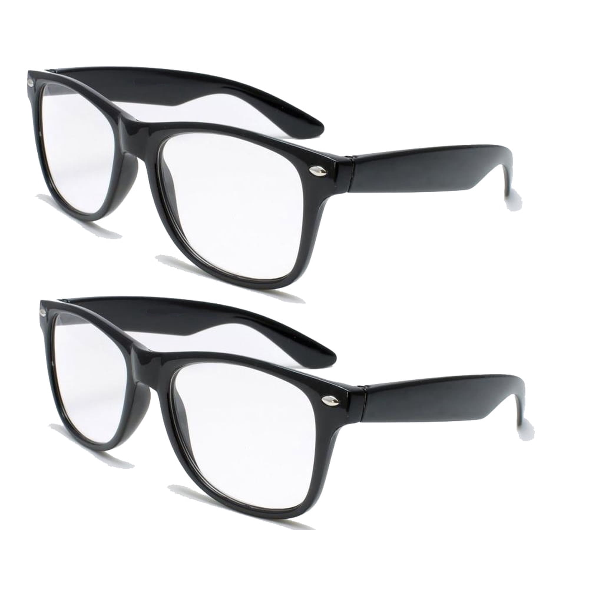 V.W.E. 2 Pairs Deluxe Reading Glasses - Comfortable Stylish Simple Readers Magnification - Anti-Reflective AR Coating