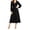 Black(Womens Dresses), variant on V Neck Midi Dresses for Women Long Sleeve Puff Sleeve Wrap Waist A-Line Polka Dot Elegant Dresses for Wedding Guest Fall