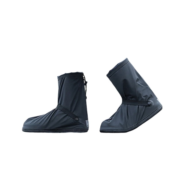 Kearding 1 par de cubiertas para zapatos, impermeables, antideslizantes, para bicicletas de carretera, chanclos para deportes al aire libre, Paraguas de lluvia Negro L