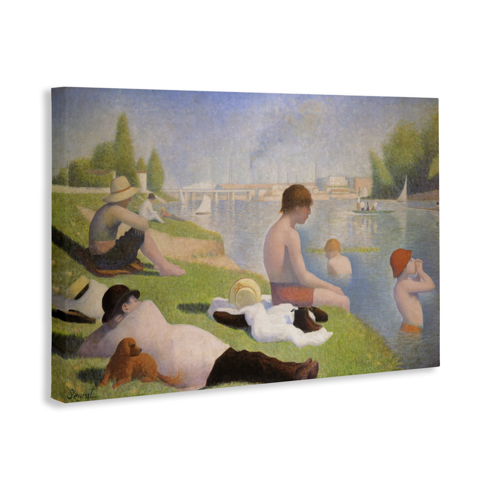 Stupell Industries Afternoon Bathers Georges Seurat Canvas Wall Art, design by Georges Seurat