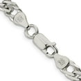 thumbnail image 4 of Auriga Fine Jewelry 925 Sterling Silver 6.25mm 6 Side D/C Flat Double Curb Chain Bracelet 7inch for Women, 4 of 6