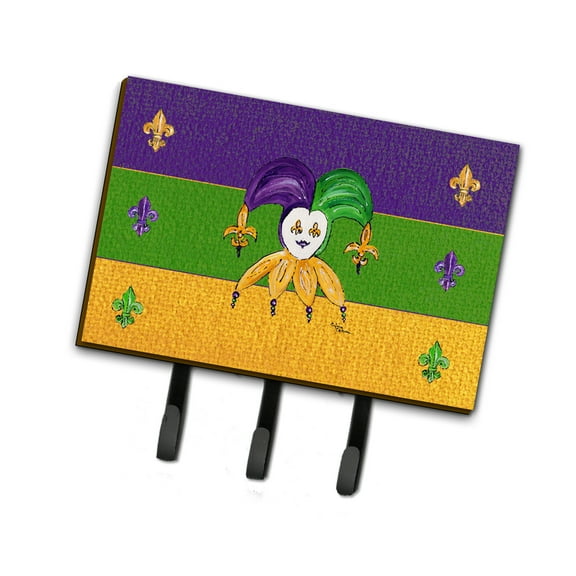 Carolines Treasures 8386TH68 Mardi Gras Leash or Key Holder Triple multicolor