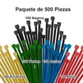 thumbnail image 3 of Cinchos Plastico 5 Colores 500pz 20cmx2.5mm Alta Resistencia Multicolor LK-CM-500 Steelpro Links, 3 of 4
