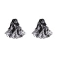 thumbnail image 4 of Thinsony Lightweight Portable Scarf Versatile For Wide Application And Easy Matching With Floral Patterns Black and White 2Set, 4 of 6