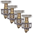 thumbnail image 1 of Paquete de 4 filtros de drenaje de rebote para lavabo universal Pop Up, 1 of 8