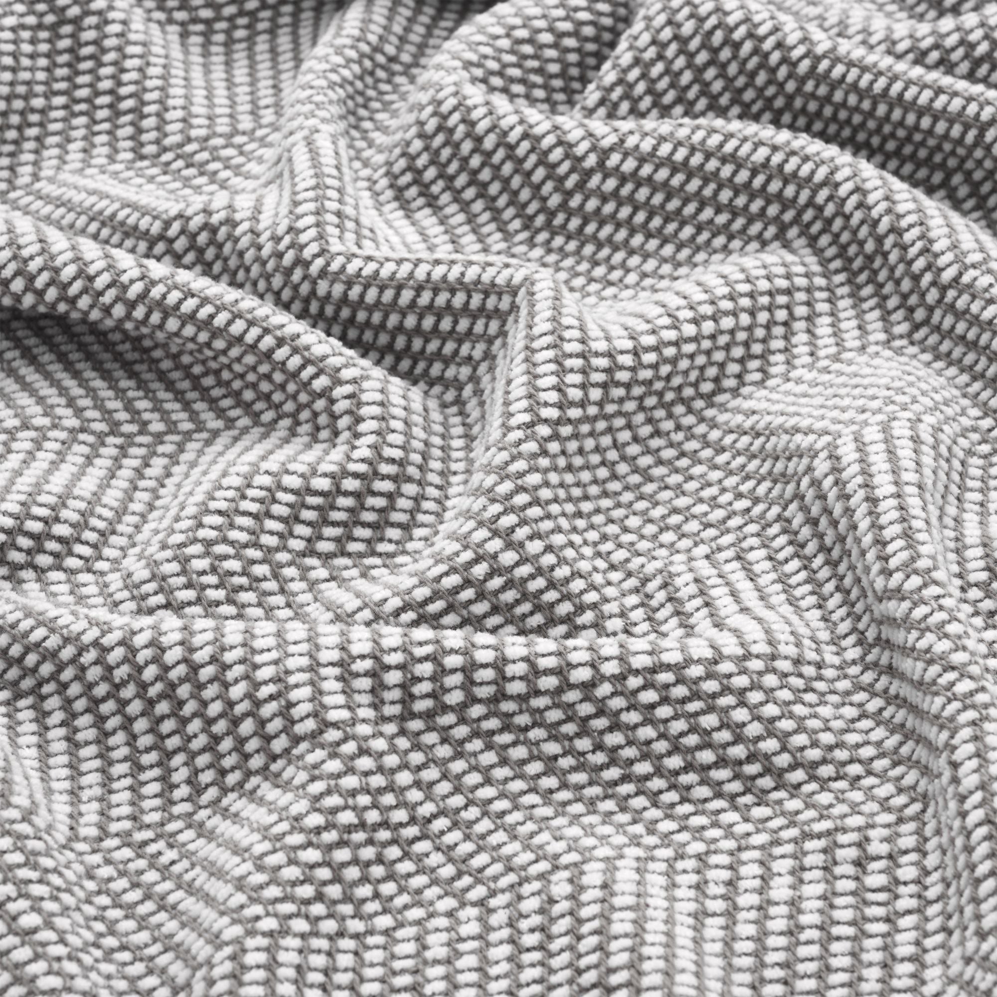 Superior Chrisney Chevron Cotton Blanket, King, Charcoal