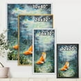 thumbnail image 4 of Designart 'Fox Over A Night Sky With Moon' Children's Art Framed Canvas Wall Art Print, 4 of 5