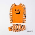thumbnail image 2 of TIMIFIS Pyjamas d'Halloween pour Famille pour Femmes/hommes Ensembles Assortis de Pjs de Vacances d'Halloween 2 Pcs Combinaison de Pyjama Toile d'Araignée Fantômes Citrouille Squelette Haut et Pantalon Tenue de Maison Hiver, 2 of 4
