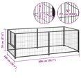 thumbnail image 4 of vidaXL Dog Kennel Black 200x100x70 cm Steel, 4 of 4