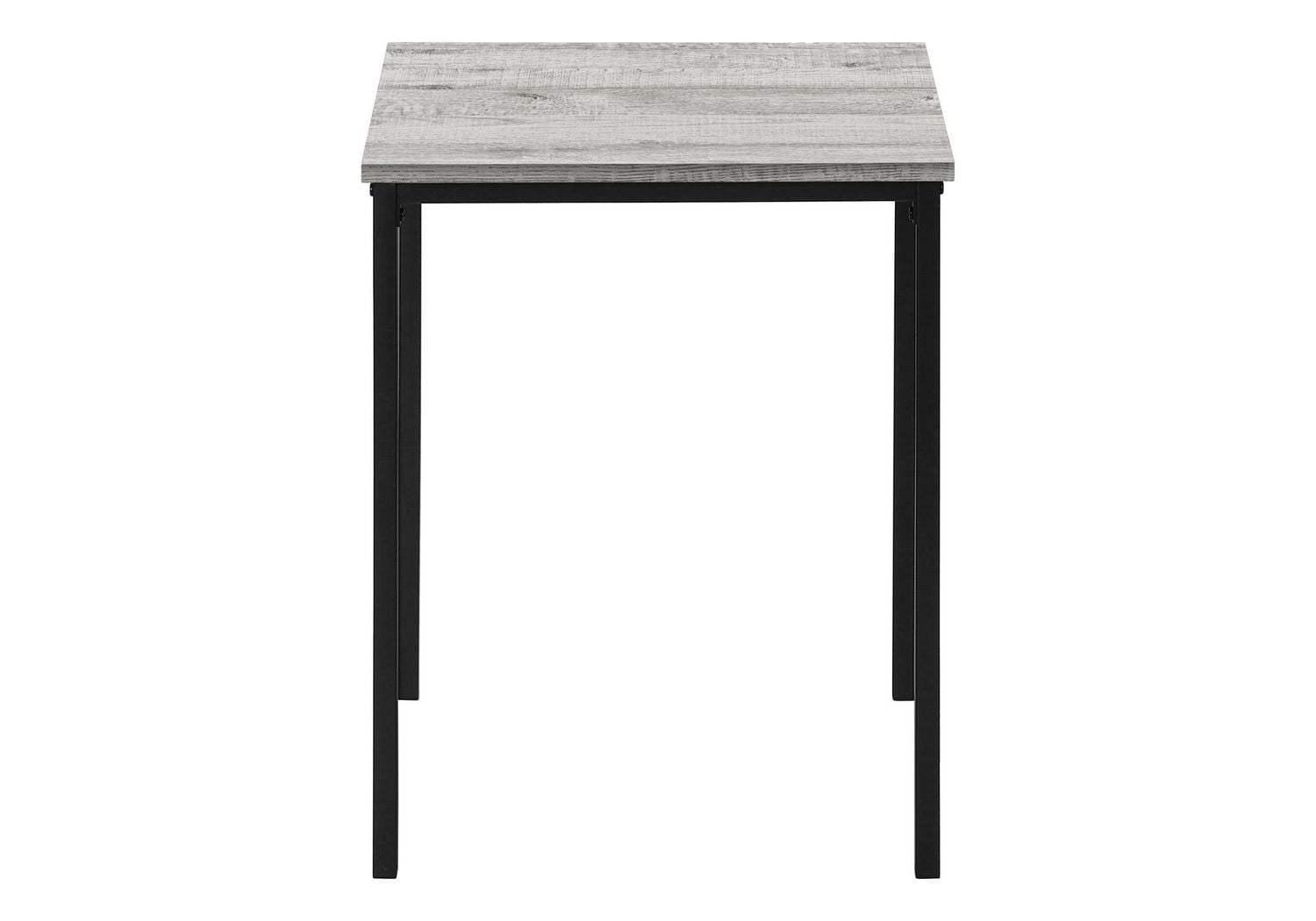 Monarch Specialties Table Set, 3pcs Set, Coffee, End, Black Metal, Grey Laminate, Contemporary, Modern