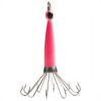 Squid Jig Pesca Señuelo Gancho Pulpo Cebo duro artificial (Rosa luminoso 10 garras)